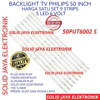 BACKLIGHT TV LED PHILIPS 50 INC 50PUT6002 50PUT6002S LAMPU BL 6V 5K 5 KANCING 6 VOLT V 50PUT 6002 IN