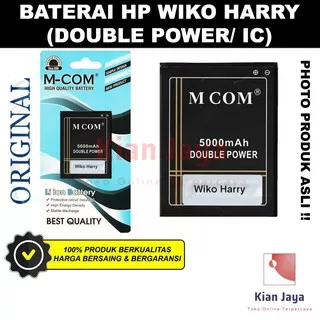 MCOM Baterai Hp Wiko Harry Original Double Power Batre Batrai Battery Ori Hary