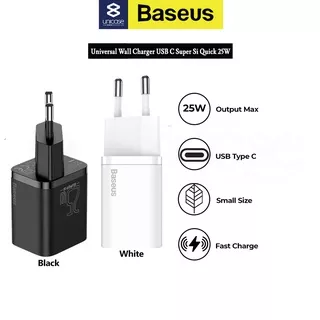 Wall Charger Kepala Adaptor Baseus Super Si Quick 25W USB C PD Fast Charging