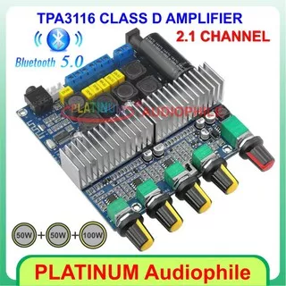 TPA3116 Bluetooth Amplifier Class D 2.1CH 2x50W+100W with NE5532 Tone GG-5510T