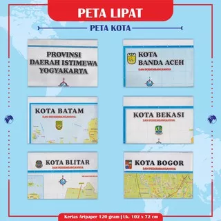 Peta Lipat Provinsi DIY Peta Kota Aceh Peta Kota Batam Peta Kota Bekasi Peta Kota Blitar Peta Bogor