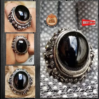 Cincin Batu Akik Natural Yaman Wulung Milenial (COD) Jenong Ring Ukir Bali Super Top HQ Obral Murah Hot Item/Best Seller/Discon