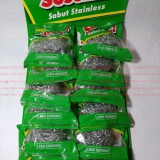 Kawat Cuci Piring Susemi - Sabut Pencuci Piring - Stainless - Sabut - Kawat Susemi - ISI 12 pc