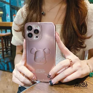 INS Kaws Rose Gold Bear Matte Plating 3D Case For Iphone 13 pro 12 11 Pro Max XS Max Xr ipx 11 11 Pro Max 8P 7P 8Plus i8 SE2020 Soft iphone Casing