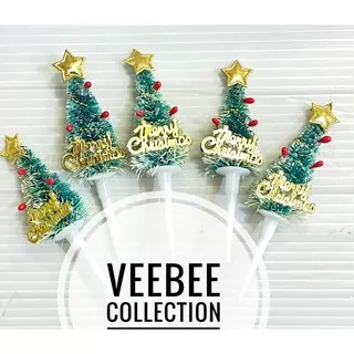 Christmas Tree Topper Cake/ Hiasan Kue Pohon Natal/ Aksesories hampers Natal/ hiasan natal