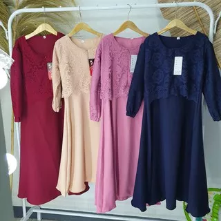 GAMIS ANAK TERBARU SET KERUDUNG BRUKAT PRITA MAXY ANAK SIZE UMUR 4 tahun sampai 12 tahun