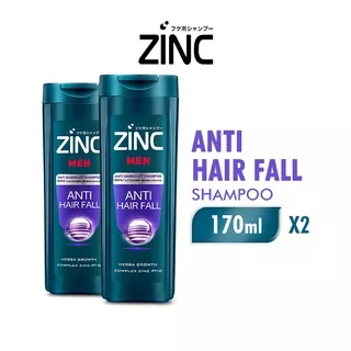 Zinc Men Shampoo Anti Hair Fall Botol 170ml x 2 Pcs