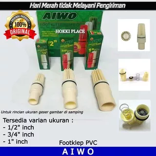 FOOT KLEP AIWO PVC JUMBO 1/2INCH UKURAN 1INCH FOOT KLEP PVC FOOT KLEP VALVE PVC 3/4 KLEP SUMUR JUMB