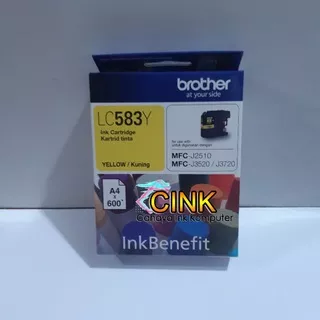 Promo Tinta Brother LC-583 Yellow Ink Original For mfc-j2510/j3520/j3720