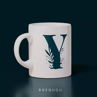 [Mug Custom] Mug Cetak Inisial / Gelas Bergambar / Gelas Aesthetic / Inspirasi Kado / Mug custom eksklusif / gelas custom / sovenir lucu / cangkir kopi / mug grosir / mug ecer