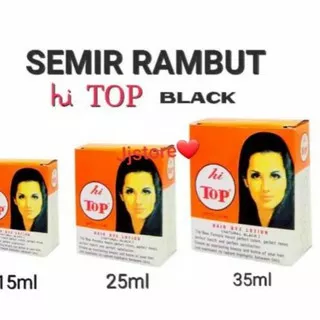 (TERBARU) Hitop Hi Top Semir Rambut Natural Black Hair Dye Lotion 15ml 25ml 35ml