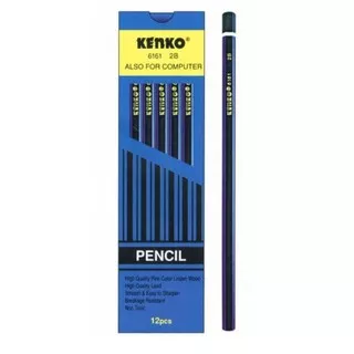 Pensil Kayu 2B KENKO 6161 / PENSIL BATANG / PENSIL 2B / PENSIL SERUT