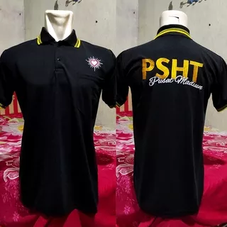 Baju Kaos PSHT SH Terate Krah Polo Pusat Madiun Bordir Simpel Murah  Distro Keren Terbaru PSHT Satu Abad Terate Emas