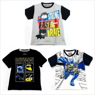 Baju Kaos Karakter Anak Batman Starter Pack, Strong Brave  Sz 1-10T