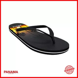 Panama Ocean Women OW04 Shilouette Sunset Sandal Jepit Wanita Sendal Karet Cewek - Hitam Black