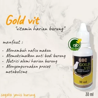 vitamin harian burung nutrisi harian penambah nafsu makan burung menyempurnakan proses metabolisme tubuh GOLDVIT GOLD VIT