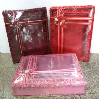 Kotak Hantaran Lamaran box set 2 JNE J&T Kotak Seserahan Kawin Tingjing Sangjit Gold Merah Biru Pink