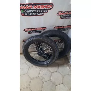 SEPAKET VELG SET SUPERMOTO CRF150L PLES BAN IRC LEBAR VELG 250/300