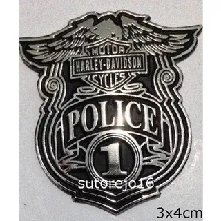 {{{{{{] lencana pin emblem harley davidson motor police 1