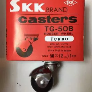 Roda Caster Karet Bulat Hitam - SKK TG-50B - 50mm (2) 1 set isi 4 pcs