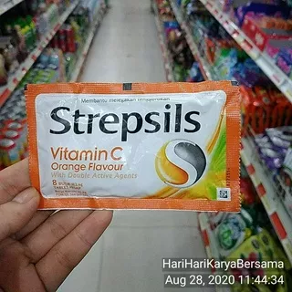 STREPSILS ORANGE VITAMIN-C 8`S X 20.8GR