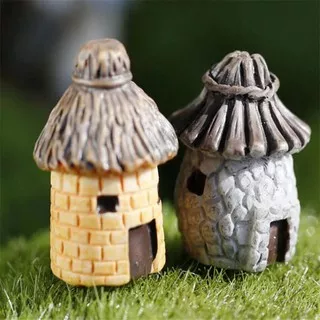 Dollhouse Miniatur Ornamen Bonsai Plastik Miniatur Rumah Aquascape Terarrium Diorama - MNODH01