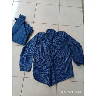 Baju Lurik Pria // Surjan Lurik Biru Pria // Baju Lurik Wanita // Baju Lurik Couple // Pakaian Adat