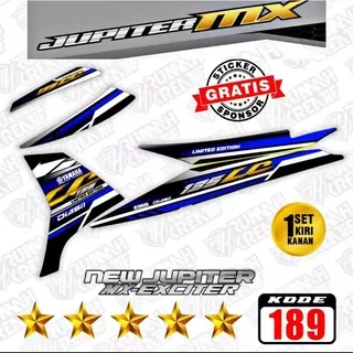 Decal Sticker Striping Variasi Jupiter Mx 135 New 2011-2016 - Jupiter Mx 135 New 5Speed - Jupiter Mx 2011 Keatas - NJMX | Yamaha Spark 135/Yamaha Exciter R 135/Yamaha LC 135/Yamaha Sniper 135/Yamaha CryptonX 135 | BONUS STICKER SPONSOR ¹??