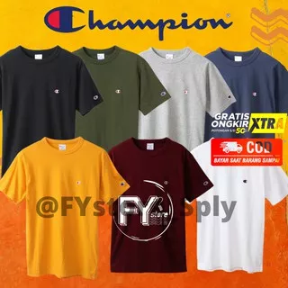 Kaos Champion Ori Kaos Champion Basic C3-P300 Kaos Champion Logo Basic T-shirt Champion Original 3 Wash Kaos Champion Polos Simple