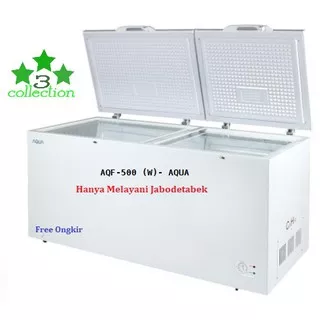 Chest Freezer 500Liter / Chest Freezer Aqua AQF-500(W) / Chest Freezer 2 pintu / Garansi Resmi