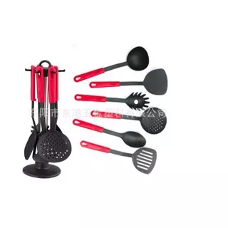 Kitchen Tool Set 7 pcs Spatula Nylon Dengan 6 Macam spatula dan 1 Tang