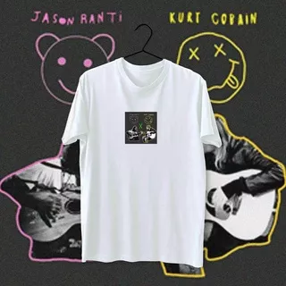 Kaos jason ranti x kurt cobain nirvana music premium tshirt - kaos distro - cotto combed - SGF