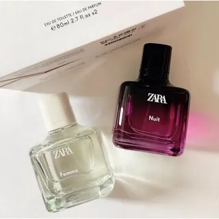 Parfum Original Reject Zara Femme EDT 80ml + Zara Nuit 80ml EDP WITH BOX (PARFUM PROMO BUNDLE)