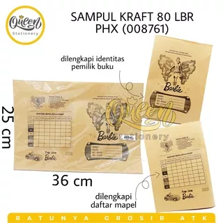 SAMPUL KRAFT 80 LBR PHX (008761) / SAMPUL BUKU / SAMPUL COKLAT / SAMPUL KERTAS