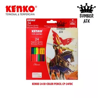 Pensil Warna KENKO 24 warna Bi-color CP-24FBC ( 48 warna dengan 2 sisi ) Color Pensil