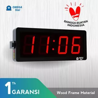 Jam Digital Dinding Kayu Ukuran 4 Inch / Wooden Digital Clock Modern Minimalist - OMEGA STAR