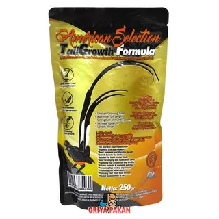 AMS Tail Growth 250g / pakan burung american selection pertumbuhan ekor