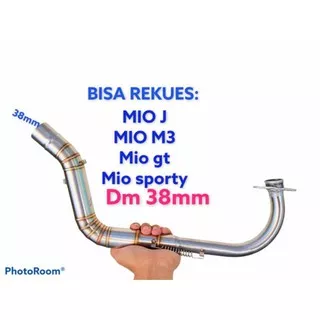 Terlaris pipa header leheran knalpot Mio sporty Mio j Mio M3 Mio GT inled 38mm diameter 38mm