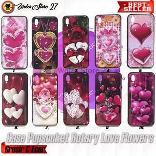 Case Popsocket Rotary Love Flowers // Untuk Oppo A5,A7,A9,A3s,A5s,A33,A37,A37f,Neo,7,9,2020,C1