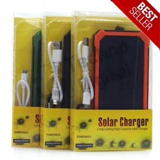 Solar Power Bank 2 USB Port 20000mAh - Power Bank Tenaga Matahari Portable