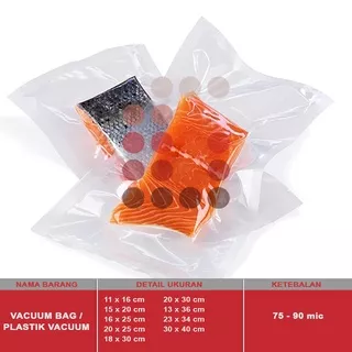 plastik vacuum bag uk. 16 x 25 cm isi 100 pcs