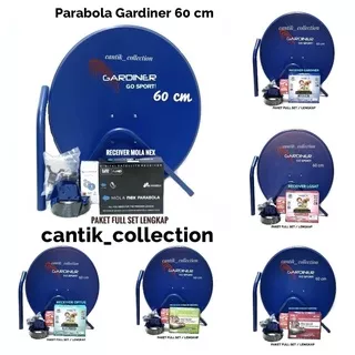Parabola Mini Gardiner Full Set Lengkap 60 cm - Parabola Gardiner 60 cm Paket Receiver Lengkap - Parabola Mnc Group - Antena Parabola Liga Olahraga