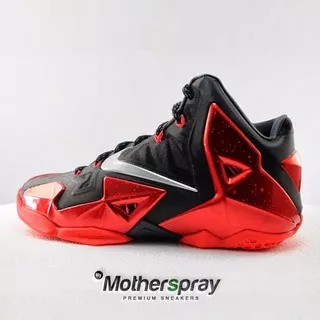 Sepatu Nike Lebron XI 11 Miami Heat Away Premium By Motherspray