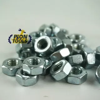 Mur Besi M10 Putih kunci 17 p1.50 Nut Mur Baut 10 mm Mur Putih