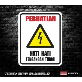 01-Sticker safety panel listrik bertegangan tinggi 30cm ( Min. 2 Pcs )