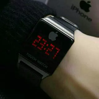 JAM TANGAN APPLE I-PHONE TOUCH WATCH LED RANTAI PASIR MAGNET MODEL BARU