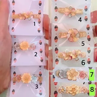 CHARM GELANG BUNGA 3 WARNA PIPA PANJANG MAINAN HIASAN TALI GELANG PANDORA BG KADAR 375 8 K