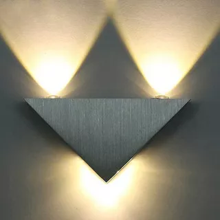 Lampu Tempel Hias Dinding LED Modern Triangle Aluminium 3W / Lampu DInding Hias LED