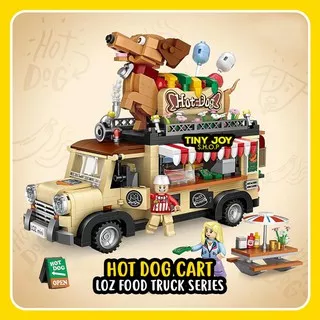 LOZ - HOT DOG CART (1.317 pcs) 1116 – Food Truck Street Mini Building Bricks Block