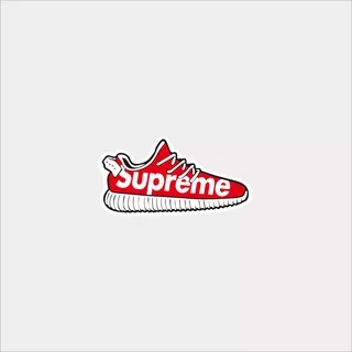 stiker Sepatu supreme stiker brand kartun high quality